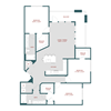 C1 Three bedroom, 2 bathroom